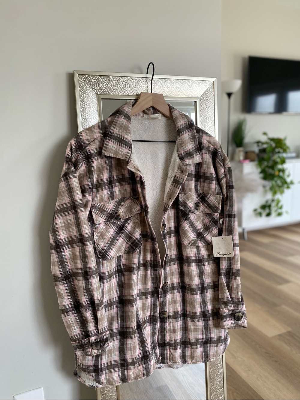 NWT flannel shacket size large